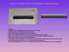 Rocstor 7-Port USB 3.0 Hub w/ 2 Fast Charging Ports Desktop Splitter Y10P003-B1 picture