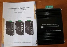 Mini Industrial 4 Port 10/100/1000Mbps Gigabit Ethernet Switch with SFP Din Rail picture