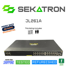 🔀 HPE Aruba 2930F JL261A • 24× PoE+ Gigabit • 4× SFP • WC.16.10.0016 ✅ picture