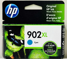 New Genuine HP 902XL Cyan In Retail Box  Ink Cartridges OfficeJet Pro 6975 6968 picture