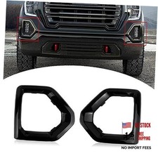 1 Pair Front Fog Light Bezel Cover Exterior Trim Replacement Compatible Black picture