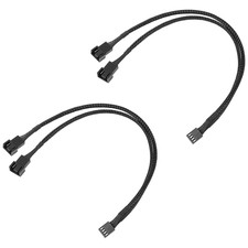 3 Way 4-Pin PWM Fan Splitter Cable 12in PC Cooling Adapter 2-Pack picture