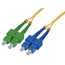 SC/APC to SC/UPC OS2 9/125 Duplex Fiber Patch Cable 1m-20m picture