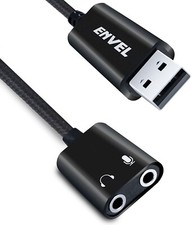 Usb To 3.5mm Audio Adapterexternal Stereo Sound Card With Dual Trs 3pole 3.5mm H picture