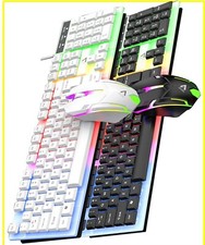 Gaming Keyboard and Mouse Set Cool Fighting Lighting Effects Colorful LED Lights picture