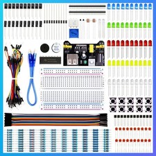 Electronics Basic Kit w/Power Supply Module, Breadboard, Jumper Wire, LED,Resist picture