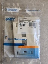 Amp Netconnect/Commscope Faceplate 2 Port Almond Color 557505-1 picture