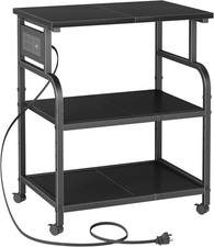 3 Tier Large Printer Stand with Power Outlet/Adjustable Shelf 22