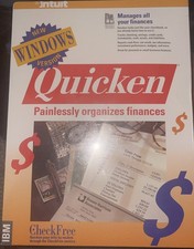 Intuit Quicken 1.0  IBM Personal Finance Software disks Vintage 1991 NEW SEALED picture