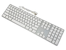 🚀 Apple A1243 Wired USB Aluminum Keyboard MB110 Slim Full Size Mac iMac Pro picture