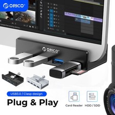 ORICO Aluminum 4 Ports USB 3.0 HUB Powered w/ 5FT Data Cable for iMac/Laptop/PC picture