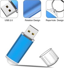 Wholesale 10/ 100PCS USB 2.0 16GB Blue USB Flash Drive Memory Stick PenDrive USA picture