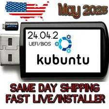 Kubuntu 24.04.2 USB Bootable LIVE | INSTALLER | UEFI | BIOS | LATEST VERSION picture
