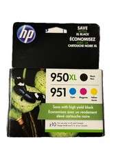 4-PACK HP GENUINE 950XL BLACK & 951 COLOR INK OFFICEJET PRO 8610 SEALED 10/2020 picture
