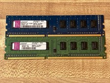 Gently Used Kingston 2GB PC3-10600U 9-10-A0 DDR3 Desktop Ram Kit picture