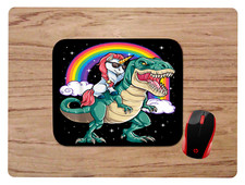 Unicorn Riding t-rex design custom mouse pad mat non-slip Office Gift School  picture