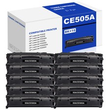 10 Pack CE505A 05A Toner Cartridge Fits for HP LaserJet P2030 P2035 P2050 P2055x picture