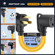 10AWG NEMA 10-30P to 6-50R Adapter Cable for Welder & EV Charger, Heavy Duty picture