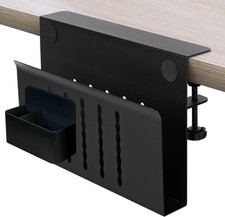 Desk Side Organizer, Desk Laptop Holder with Magnetic Pen Holder, No Drill Ha... picture