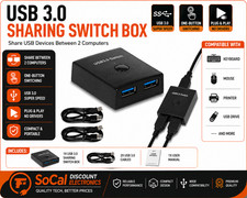 USB 3.0 Sharing Switch Box 2 Port USB Peripheral Switch Selector 2 PCs New picture