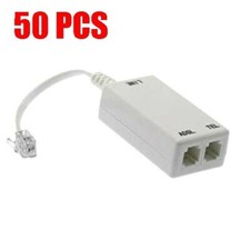 50x ADSL ADSL2 DSL Modem Telephone Phone Fax InLine Splitter Filter Network RJ11 picture