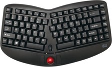 Adesso WKB-3150UB Tru-Form Media 3150 - 2.4 GHz Wireless Ergo Trackball Keyboard picture