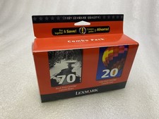 Genuine Lexmark 70&20 Black and Color Ink Cartridges Combo Pack SEALED picture