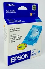 Epson T0442-20 Cyan Ink Cartridge -- Genuine OEM Standard Capacity - NOS- Unopen picture