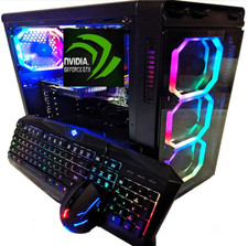 6 CORE Gaming Desktop PC RTX 4060 Ti / 3070 / 3060 1 TB SSD 16GB Win10 WiFi picture