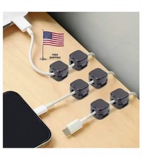 Magnetic Cable Clip, 6 PCS Adhesive Wire Keeper Cord Organizer for Home Office picture
