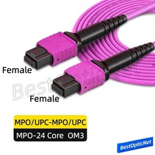 1~10M MPO to MPO OM4 24 Core Fiber Optical Patch Cord Cable MTP Female/Female picture