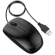 JETech 3-Button Wired USB Optical Mouse Mice (Black) - 0776 picture
