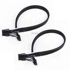 2x Mini 6-pin to 8-pin (6+2pin) Pci-e Video Card Power Cable for Mac Pro/G5 35cm picture
