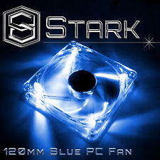 Blue 120mm 4-LED Quad Light Neon PC Computer Case Clear Cooling Fan Mod x1 picture