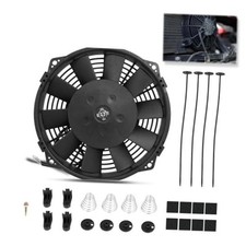 Universal 8 Inch Black Slim Radiator Cooling Fan 12V 80W with Mount Kit 8 inch picture