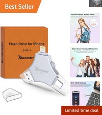 128GB High-Speed Lightning/USB Type-C Flash Drive - Compact & Wear-Resistant picture