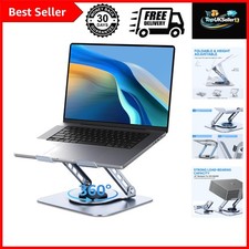 360° Rotating Laptop Stand, Aluminum Riser with Ergonomic Design picture