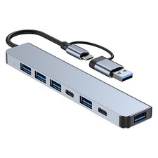 CAMVATE USB Type-C/A 7-in-2 Multiport Adapter HUB 5Gbps High Speed for Mcbook picture