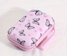 Butterfly Print EVA Zipper Storage Case USB Cable Earbuds Organizer Travel t1 picture