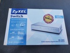 ZyXEL GS-108B 8 Port Desktop Gigabit Ethernet Switch, NEW Sealed picture