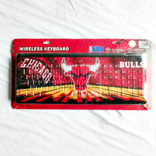 NEW Chicago Bulls Wireless Keyboard (for PC/Mac) Red NOS OOP RARE picture