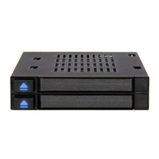 ICY DOCK 3.5inch Bay Trayless HotswapMobile Rack for Dual 2.5inch SSD, MB522SP-B picture