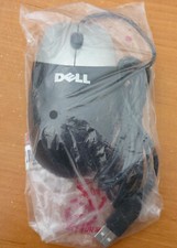 Vintage Dell USB Optical Mouse MO56UOA Black - OPEN BOX picture
