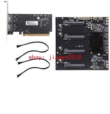 External PLX88096 PCIe-4.0 Expansion Quad Card GPU SFF-8654 TO 4*PCI-E X16 picture