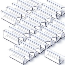 150pcs Wood Shelf Label Holders Clear Plastic Shelf Label Holder 2.4