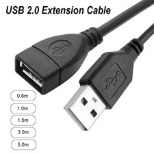 High-Speed USB-USB Extension Cable USB 2.0 Adapter Extender Cord Male/Female LOT picture