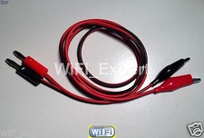 New Banana Plug to Alligator Clip EV8P Wire Charger Adapter Length 3 FEET USA picture
