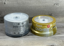 Lot 2 Smartbuy & Memorex 75 Discs DVD+RW 4X 4.7GB 120 min Rewritable Sealed picture