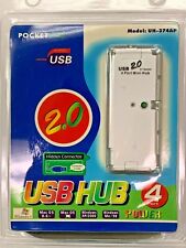 Mini 4 Port USB Hub 2.0 Pocket Size Plug and Play UH-374AP picture
