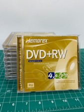Memorex Blank DVD + RW Rewritable For PC Lot of 10 New Disks with Cases picture